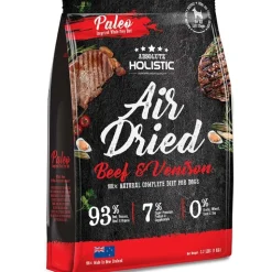 Absolute Holistic Air Dried Grain Free Dog Food Beef & Venison 1kg New