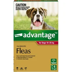 Advantage Spot-On Flea Control Treatment for Dogs 10-25kg New