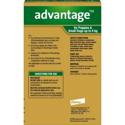Advantage Spot-On Flea Control Treatment for Dogs under 4kg Hot