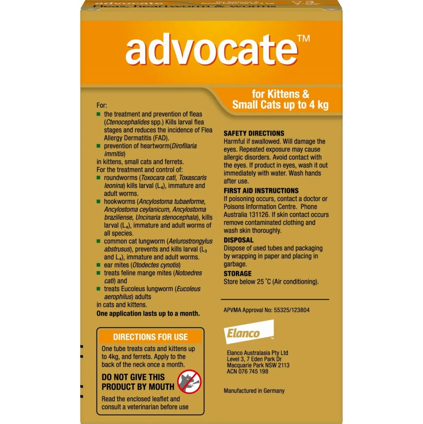 Advocate Spot-On Flea & Worm Control for Cats under 4kg Discount