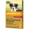Advocate Spot-On Flea & Worm Control for Dogs 10-25kg - 6-pack New