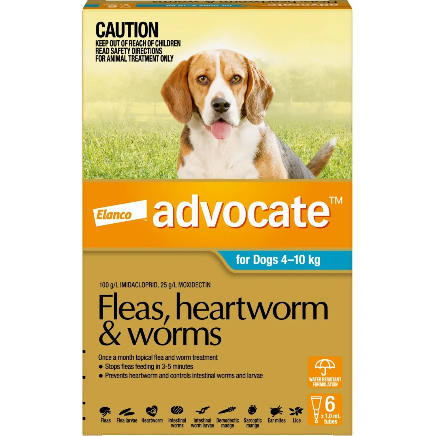 Advocate Spot-On Flea & Worm Control for Dogs 4-10kg - 6-pack Outlet