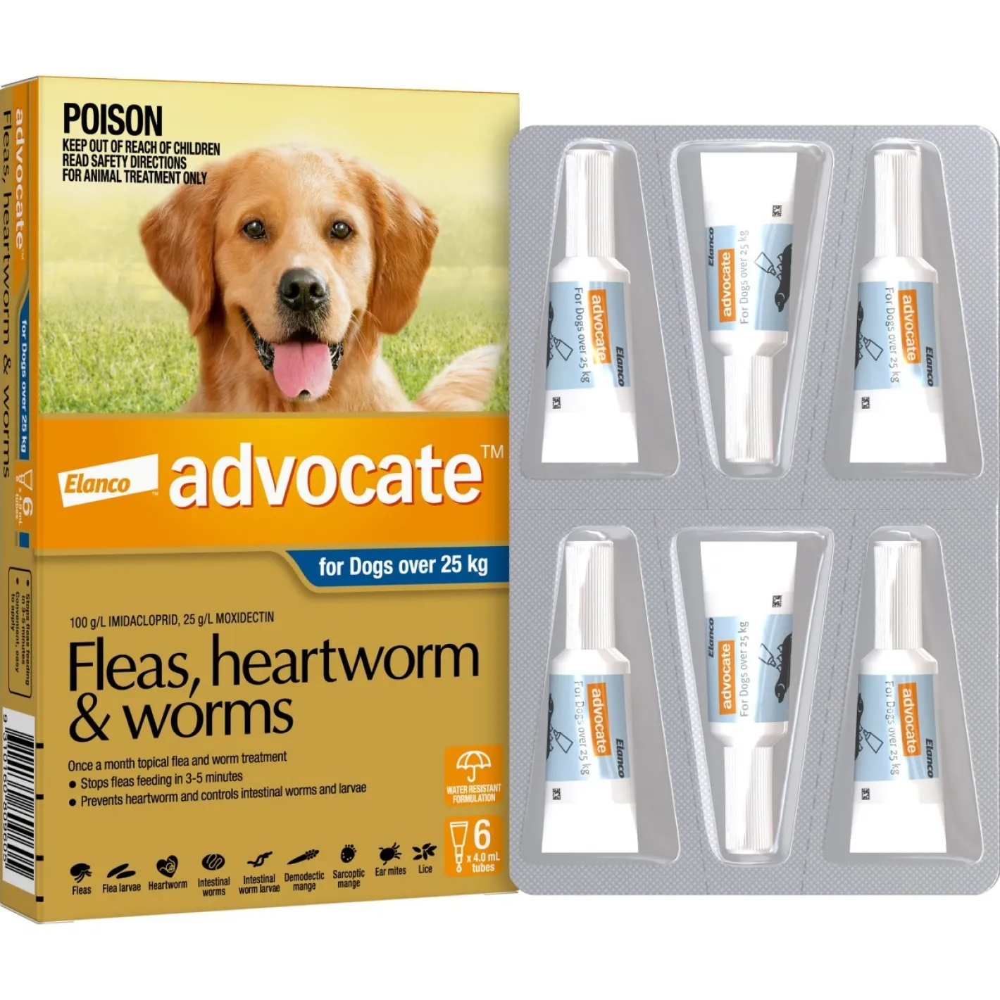 Advocate Spot-On Flea & Worm Control for Dogs over 25kg - 6-pack Discount