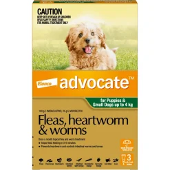 Advocate Spot-On Flea & Worm Control for Dogs up to 4kg - 3 pack Fashion