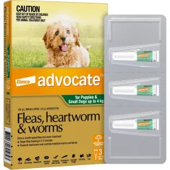 Advocate Spot-On Flea & Worm Control for Dogs up to 4kg - 3 pack Fashion
