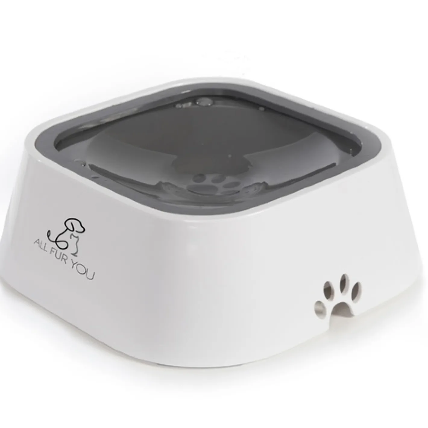 All Fur You Anti Splash Bowl Grey | No Mess Pet Water Bowl 1L New