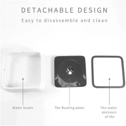 All Fur You Anti Splash Bowl Grey | No Mess Pet Water Bowl 1L New