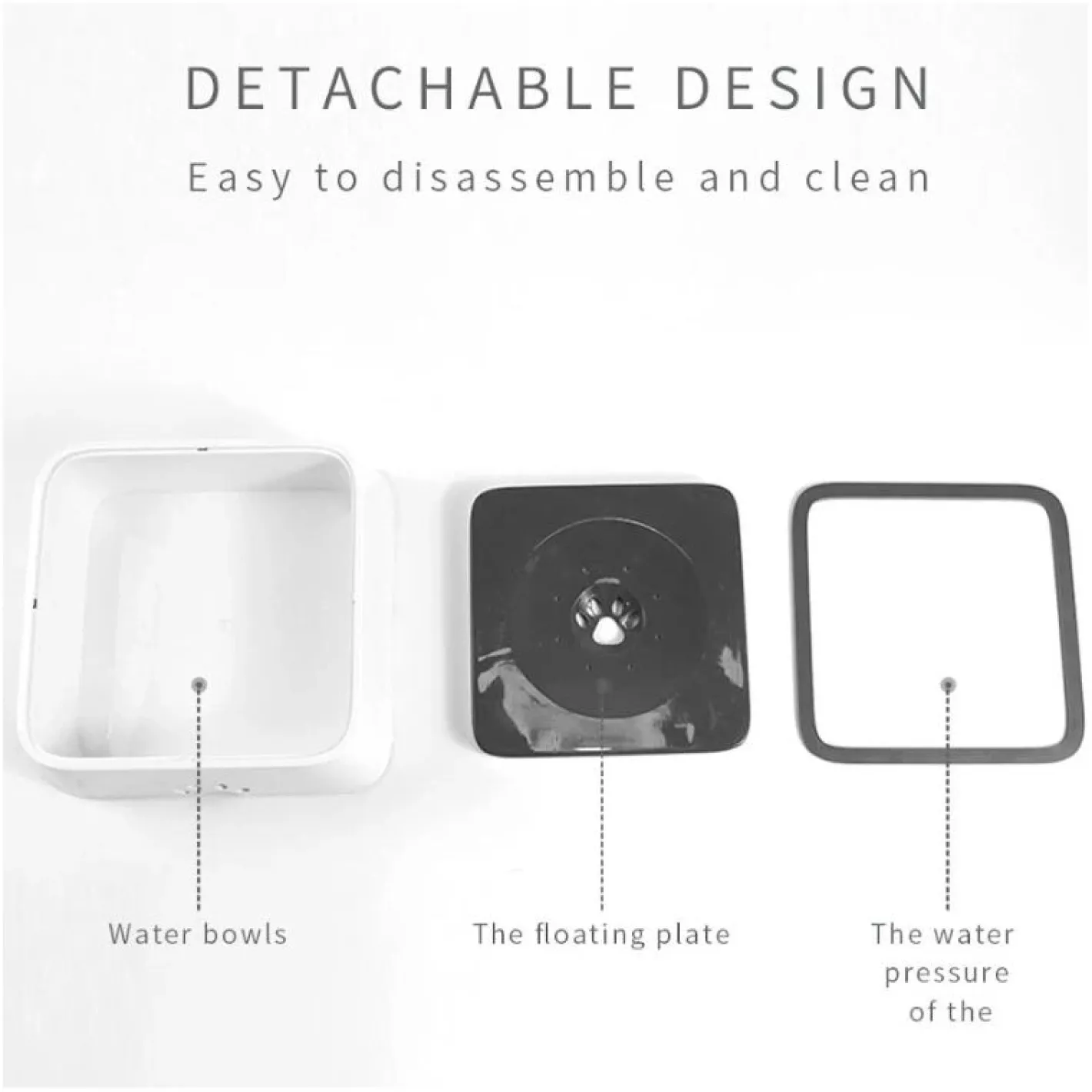 All Fur You Anti Splash Bowl Grey | No Mess Pet Water Bowl 1L New
