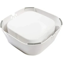 All Fur You Anti Splash Bowl White | No Mess Pet Water Bowl 1L New
