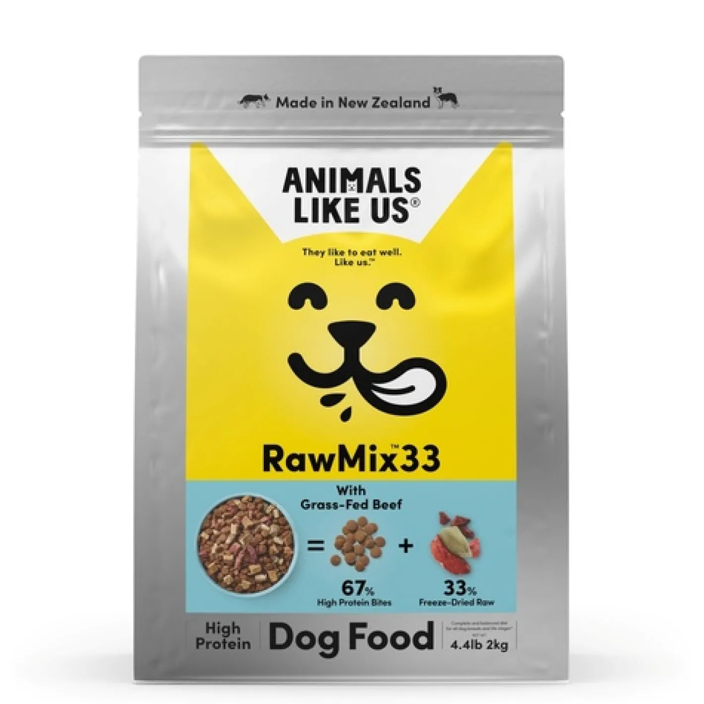 Animals Like Us Dog Food RawMix33 Grass-Fed Beef 33% Freeze Dried Raw - 2kg Online