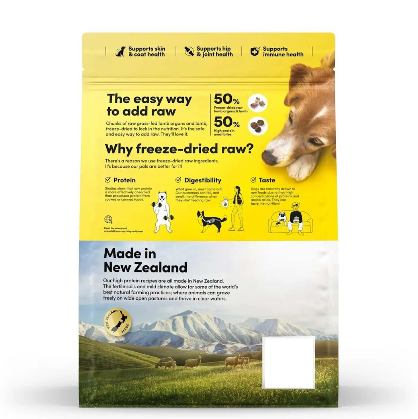 Animals Like Us Dog Food RawMix50 Grass-Fed Lamb 50% Freeze Dried Raw Clearance