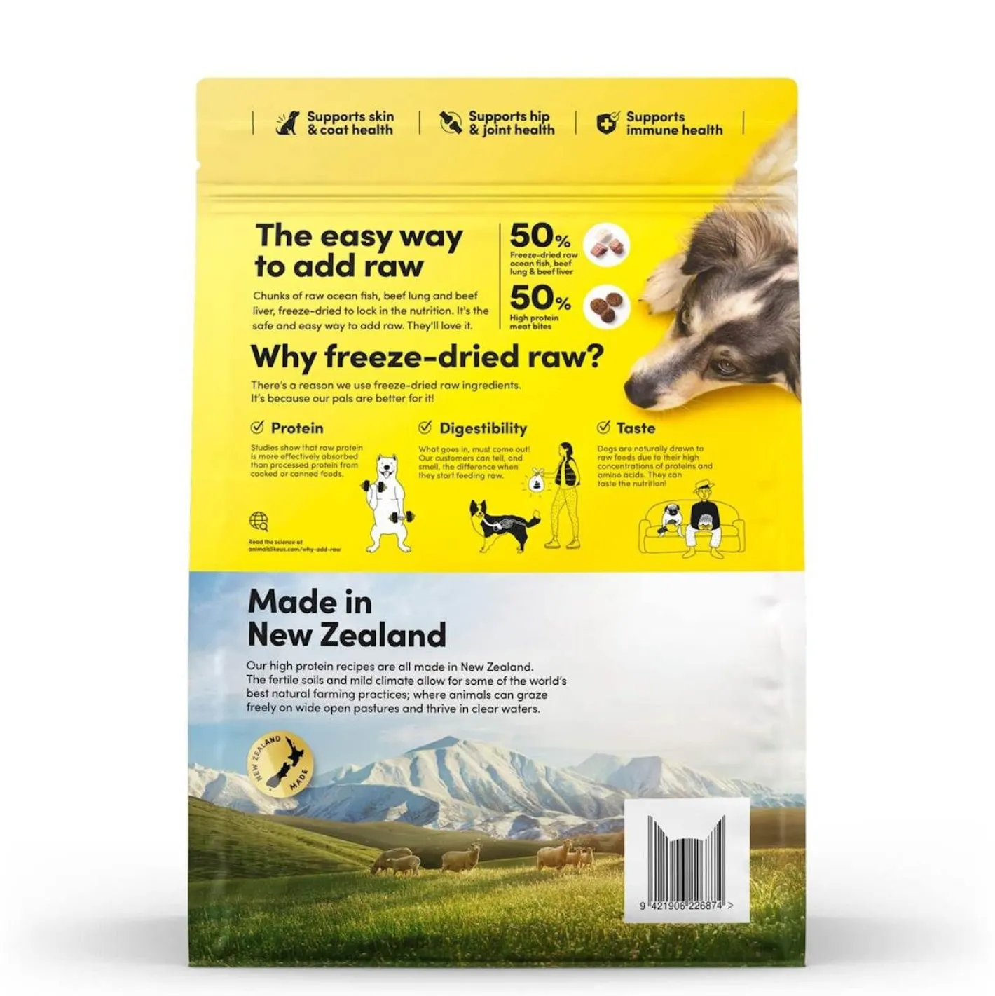 Animals Like Us Dog Food RawMix50 Ocean Fish 50% Freeze Dried Raw - 1.8kg Outlet