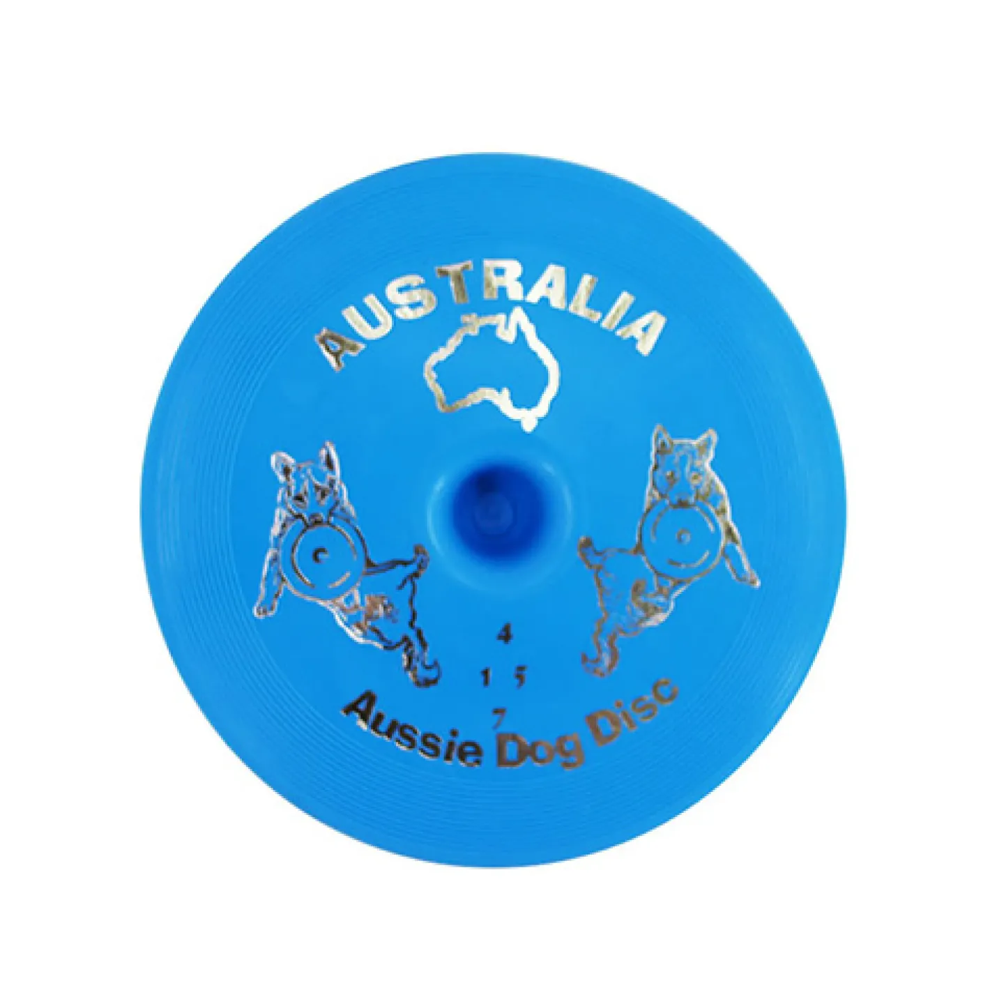 Aussie Dog Flying Disc Fetch Dog Toy - Blue Soft Frisbee New