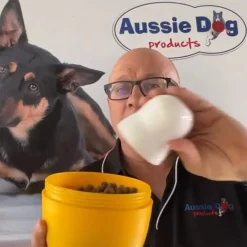 Aussie Dog Footy Feeder Treat Dispensing Dog Toy Hot