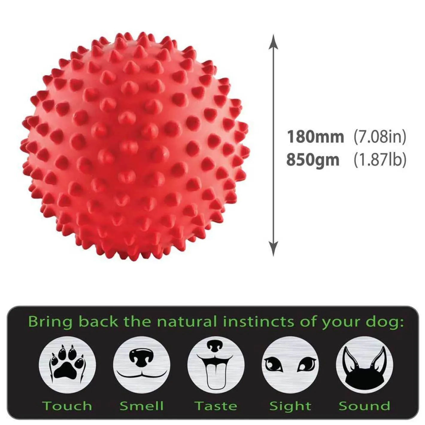 Aussie Dog Mitch Tough Rubber Dog Ball - Hard Red Sale
