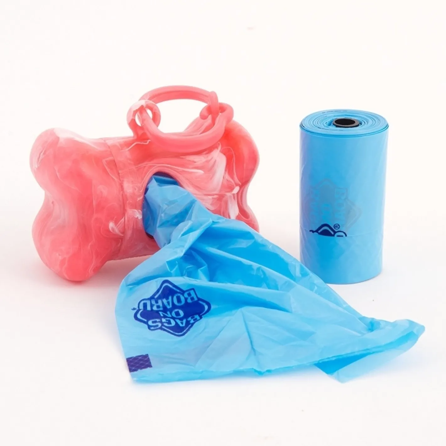 Bags on Board Blue Patterned Leak-Proof Dog Poop Bags - 8 Rolls (120 bags) Outlet