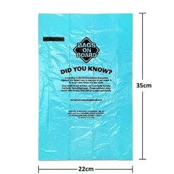 Bags on Board Blue Patterned Leak-Proof Dog Poop Bags - 8 Rolls (120 bags) Outlet