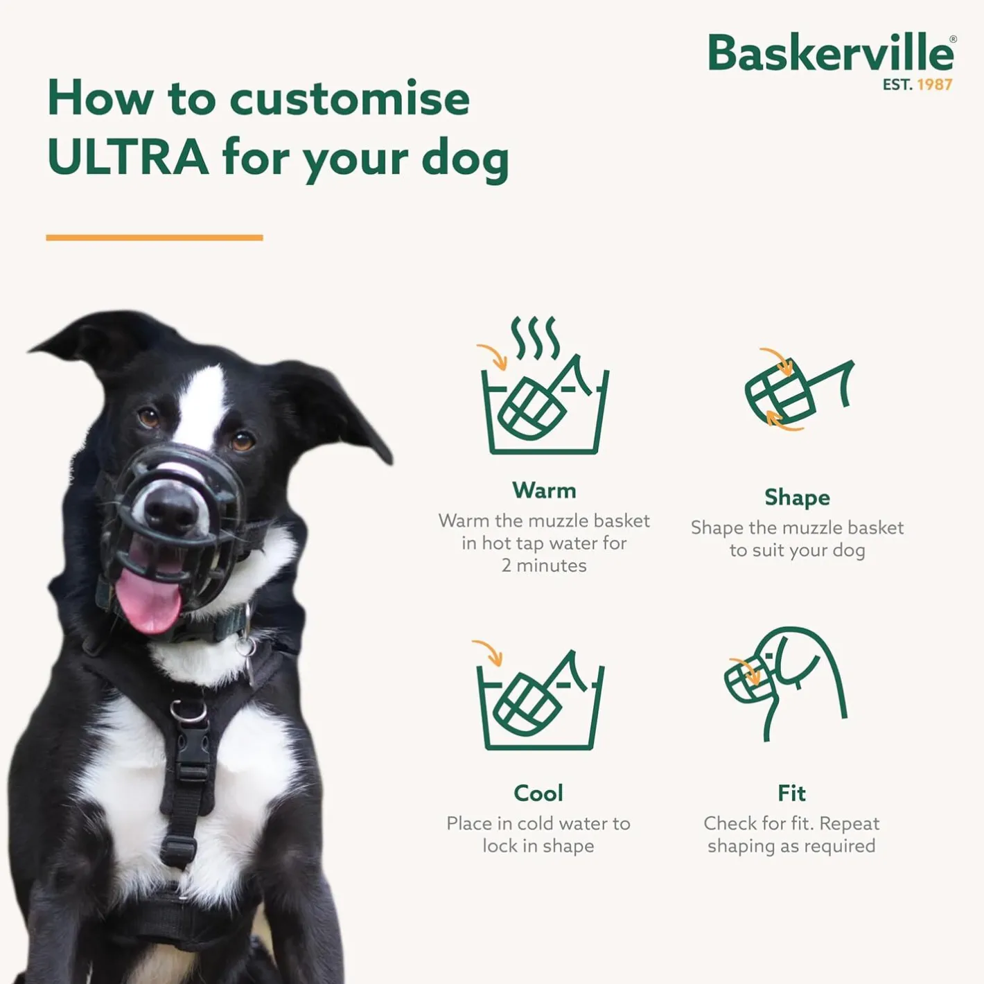 Baskerville Ultra Muzzle for Dogs – Customizable Fit, Lockable Neck Strap Sale