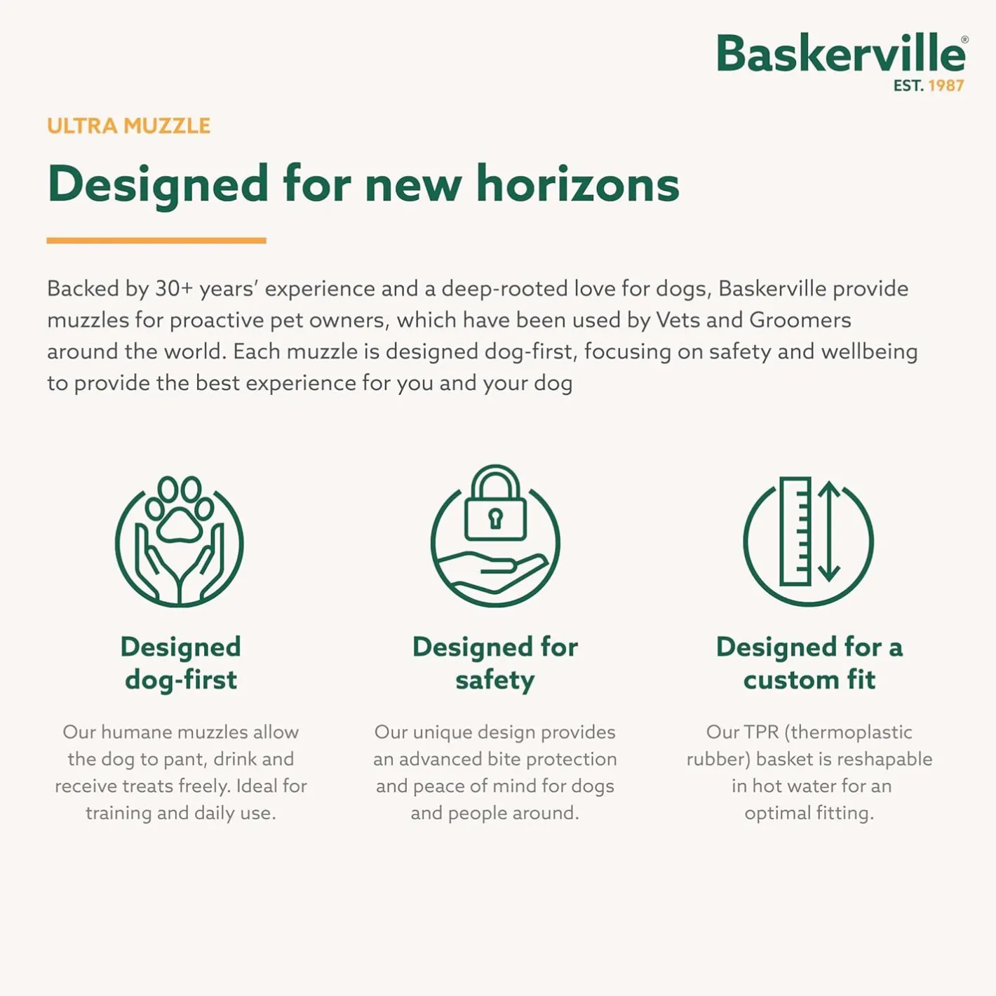 Baskerville Ultra Muzzle for Dogs – Customizable Fit, Lockable Neck Strap Sale