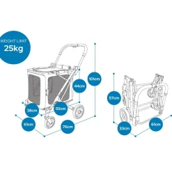 Ibiyaya BigBuddy 2-in-1 Pet Stroller & Crate Combo | Versatile, Comfortable, and Durable Best