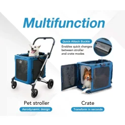 Ibiyaya BigBuddy 2-in-1 Pet Stroller & Crate Combo | Versatile, Comfortable, and Durable Best