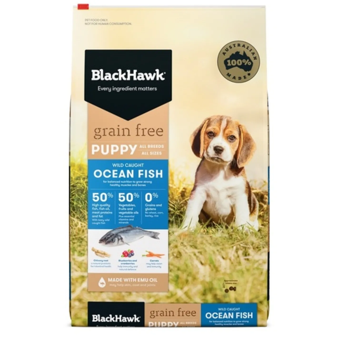 Black Hawk Grain Free Wild Caught Ocean Fish Puppy Dog Food Best