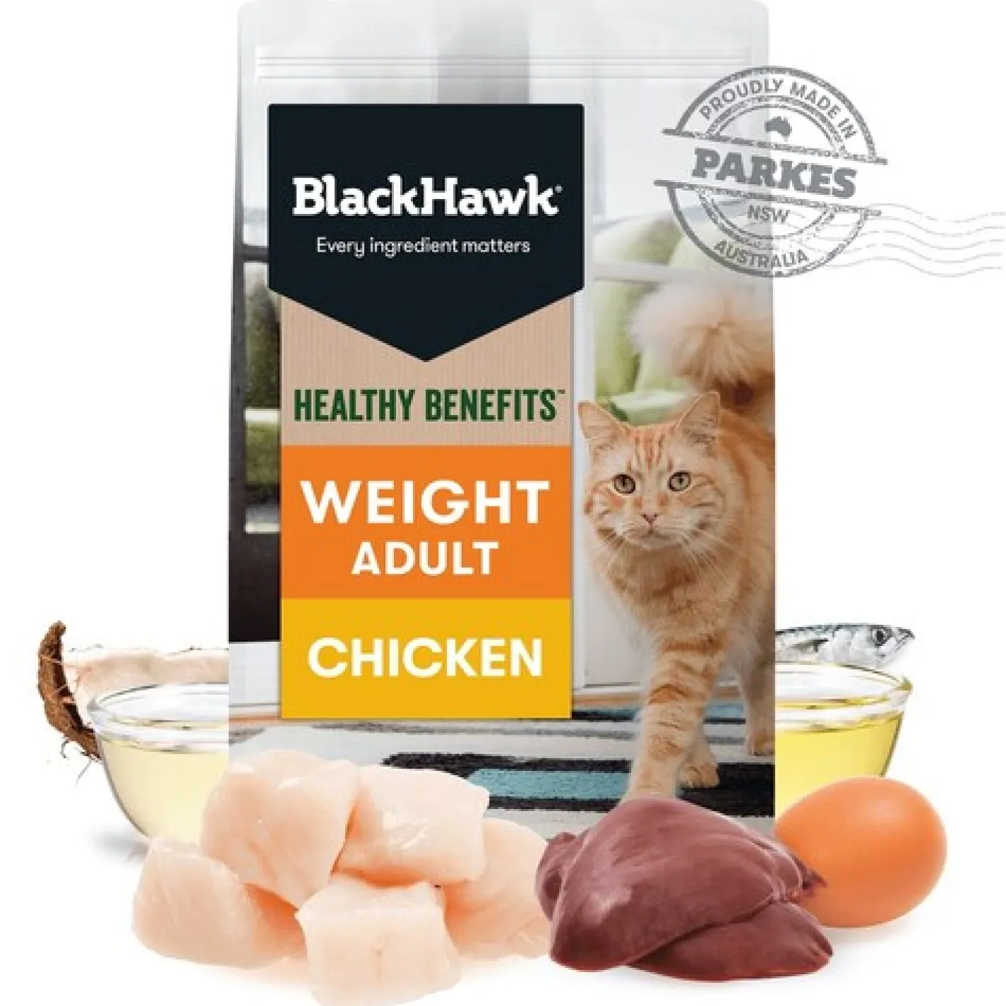 Black Hawk Healthy Benefits Weight Management Dry Cat Food Chicken New