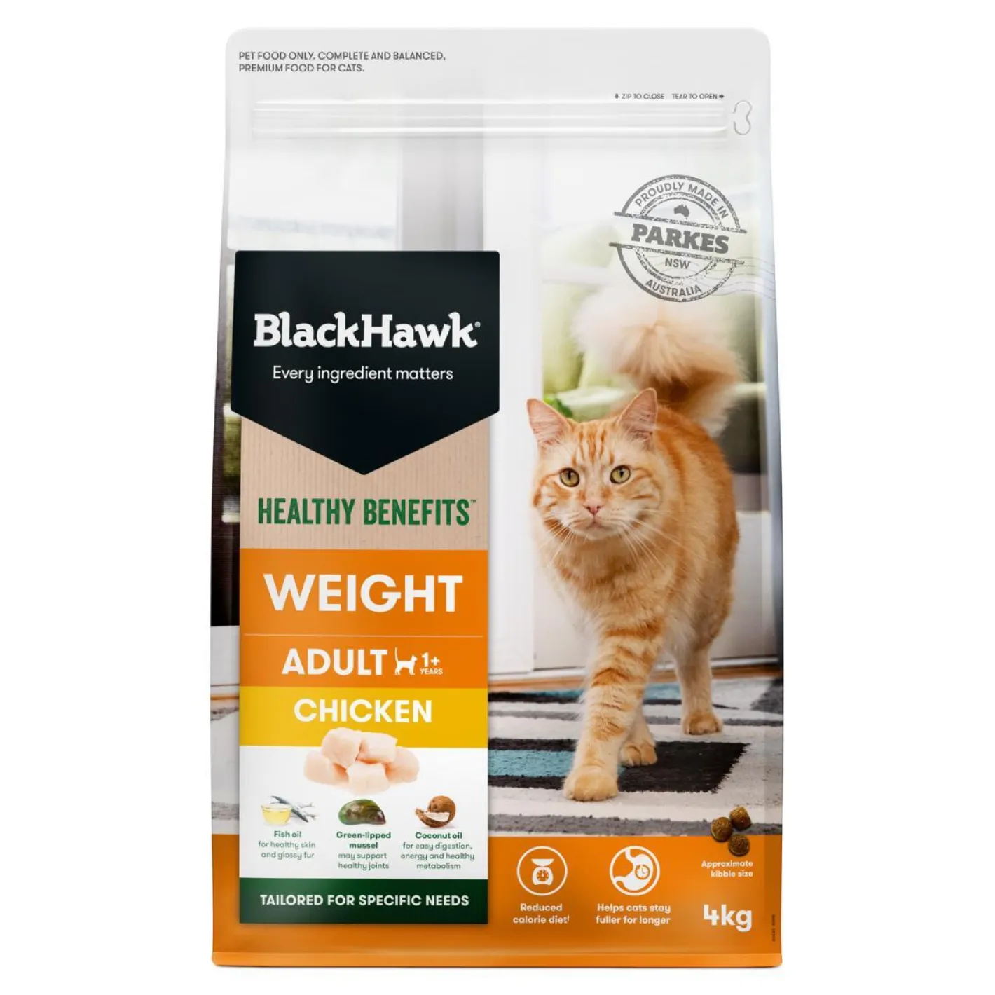 Black Hawk Healthy Benefits Weight Management Dry Cat Food Chicken New