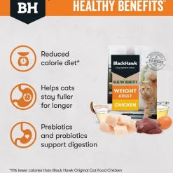 Black Hawk Healthy Benefits Weight Management Dry Cat Food Chicken New