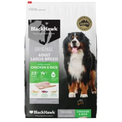 Black Hawk Original Chicken & Rice Large Breed Adult Dry Dog Food 20kg Outlet