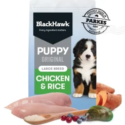 Black Hawk Original Chicken & Rice Puppy Dry Dog Food - Large Breeds New