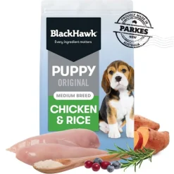 Black Hawk Original Chicken & Rice Puppy Dry Dog Food - Medium Breeds New