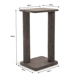 Bosscat Gus Premium Cat Scratcher with 2 Extra Tall Claw-Care Carpet Posts Best