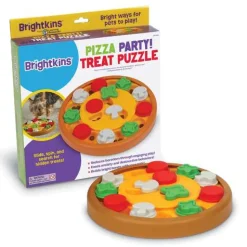Brightkins Pizza Party! Interactive Dog Treat & Food Puzzle Toy Best