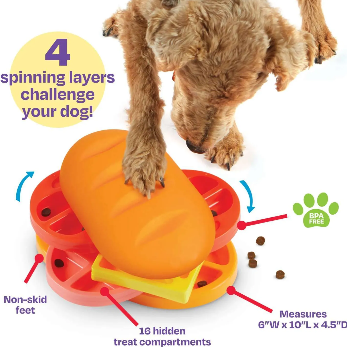 Brightkins Pupstrami Surprise! Interactive Dog Treat & Food Puzzle Toy Fashion