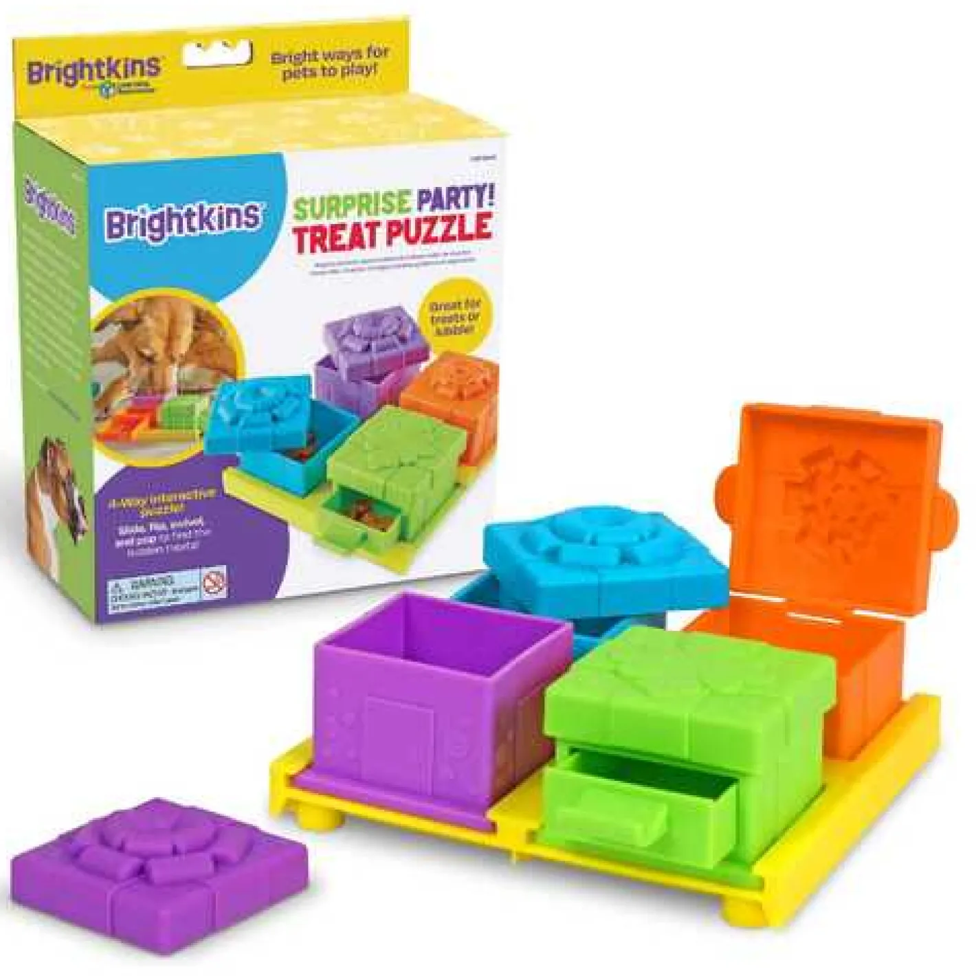 Brightkins Surprise Party! Dog Treat & Food Interactive Puzzle Toy Sale