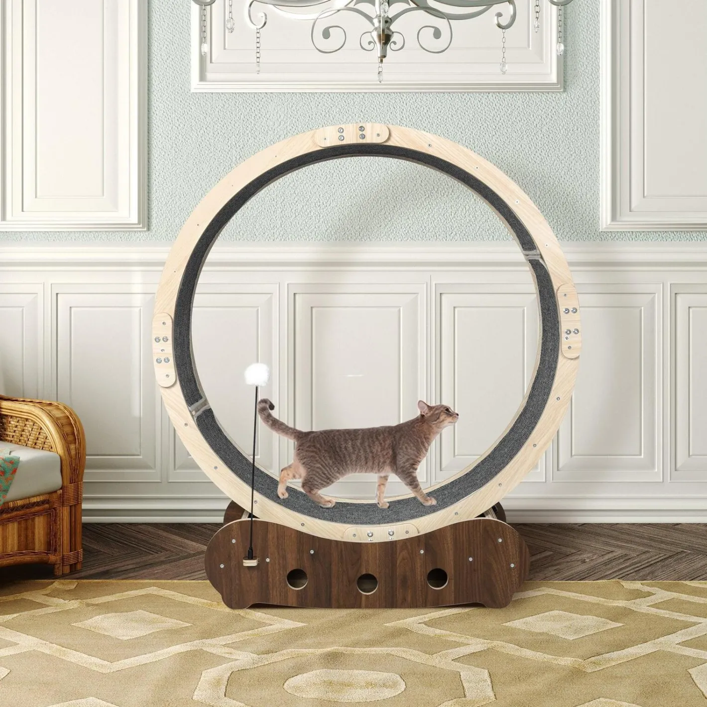 Lucky Pet Cat Exercise Wheel Running Treadmill Exerciser Scratcher Toy Furniture Sale