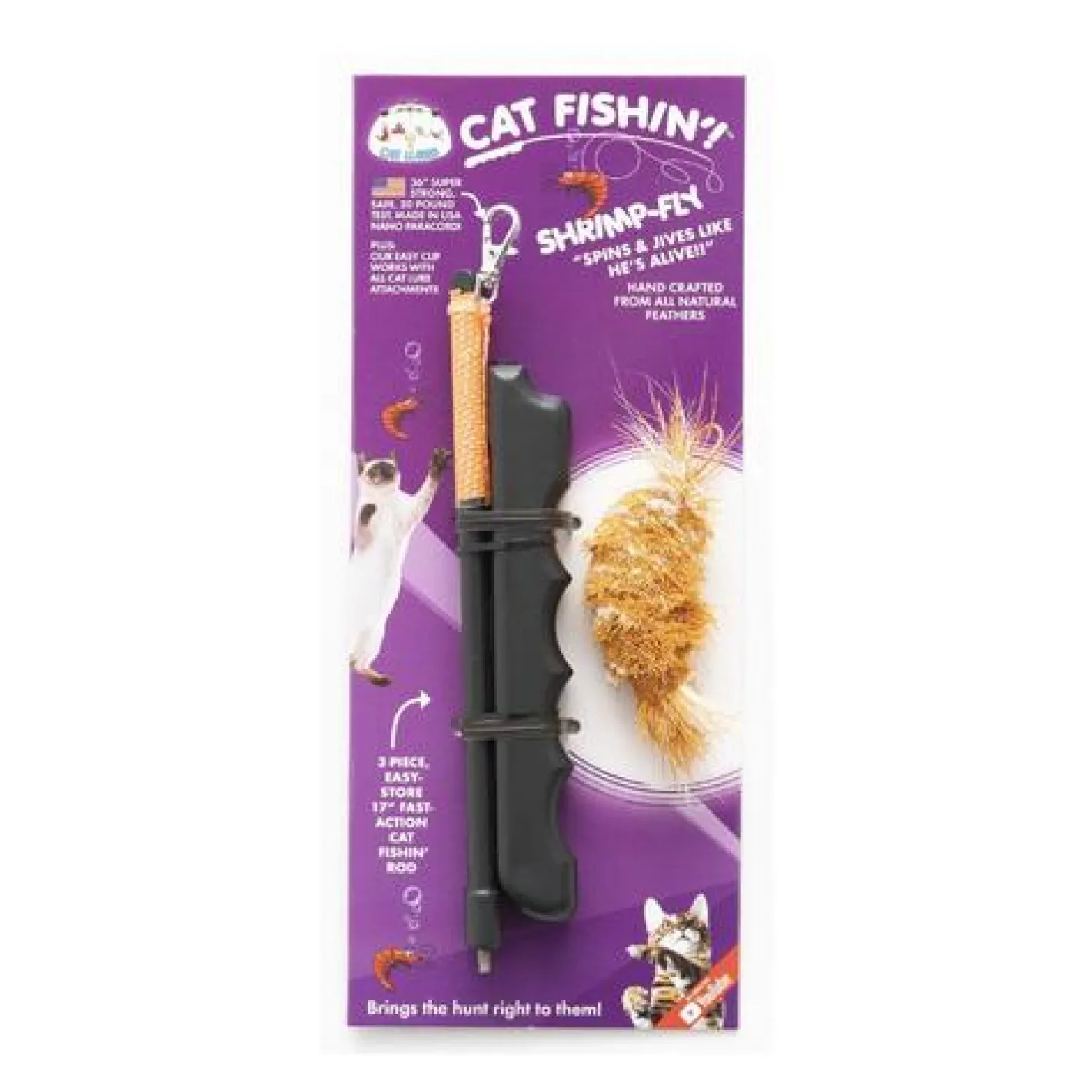 Cat Lures Cat Fishin' Rod Teaser Cat Toy - Da Shrimp New