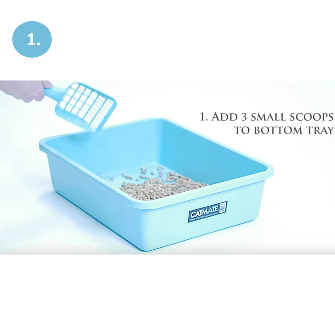 Cat Mate Litter Double Sieve Tray & Scoop for Natural Litters - Beige Clearance