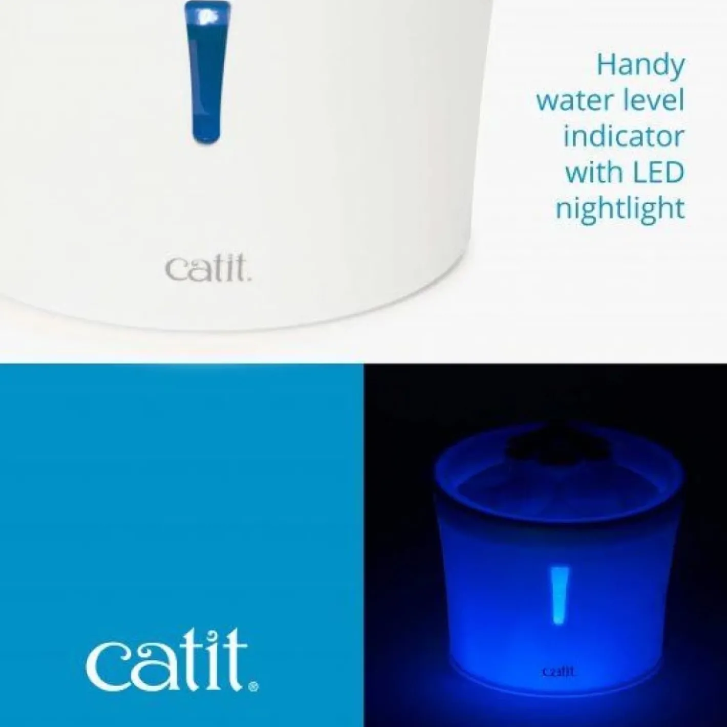 Catit 2.0 Blue LED Flower Water Fountain with Nightlight for Cats & Dogs - 3 litres Discount