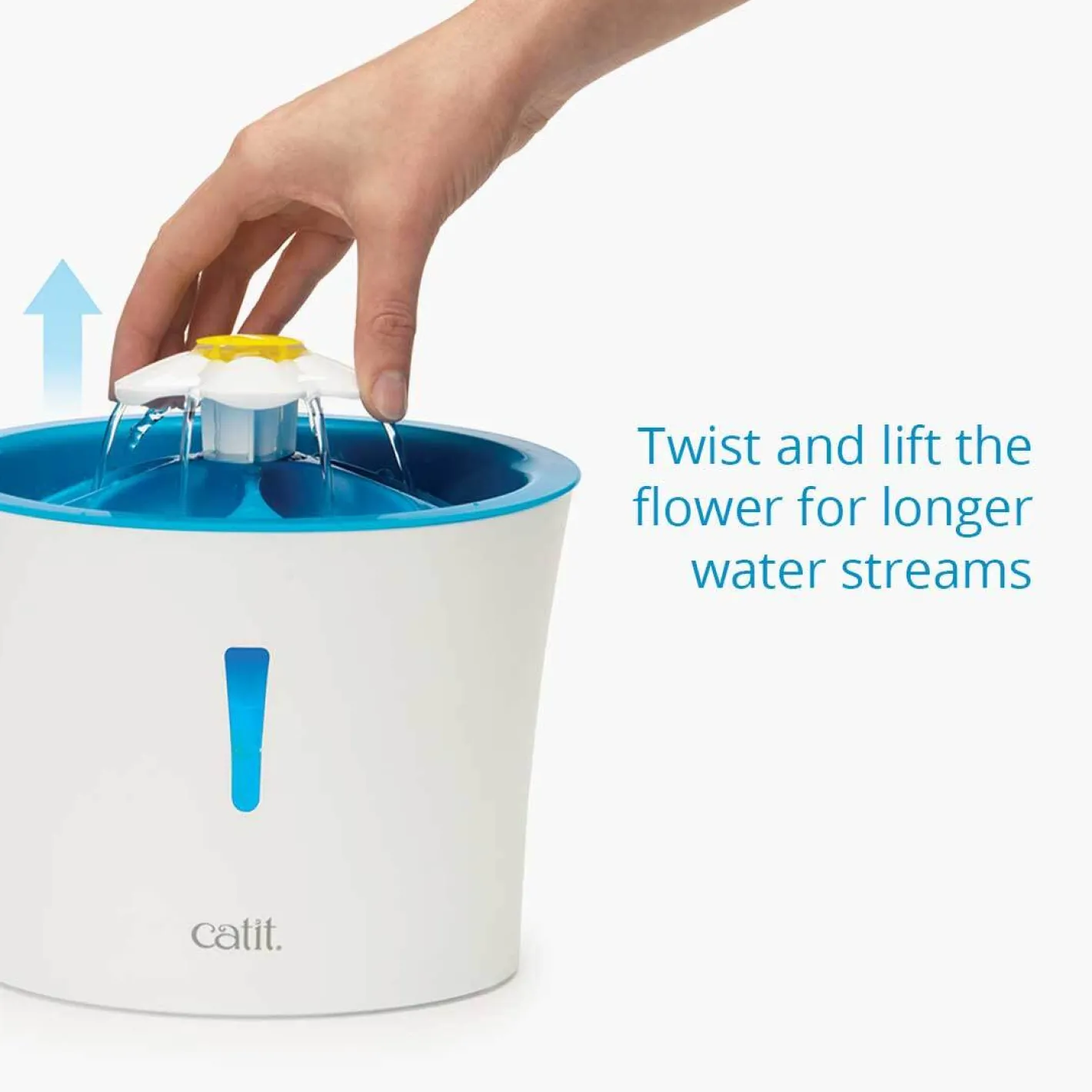 Catit 2.0 Blue LED Flower Water Fountain with Nightlight for Cats & Dogs - 3 litres Discount