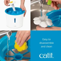 Catit 2.0 Blue LED Flower Water Fountain with Nightlight for Cats & Dogs - 3 litres Discount
