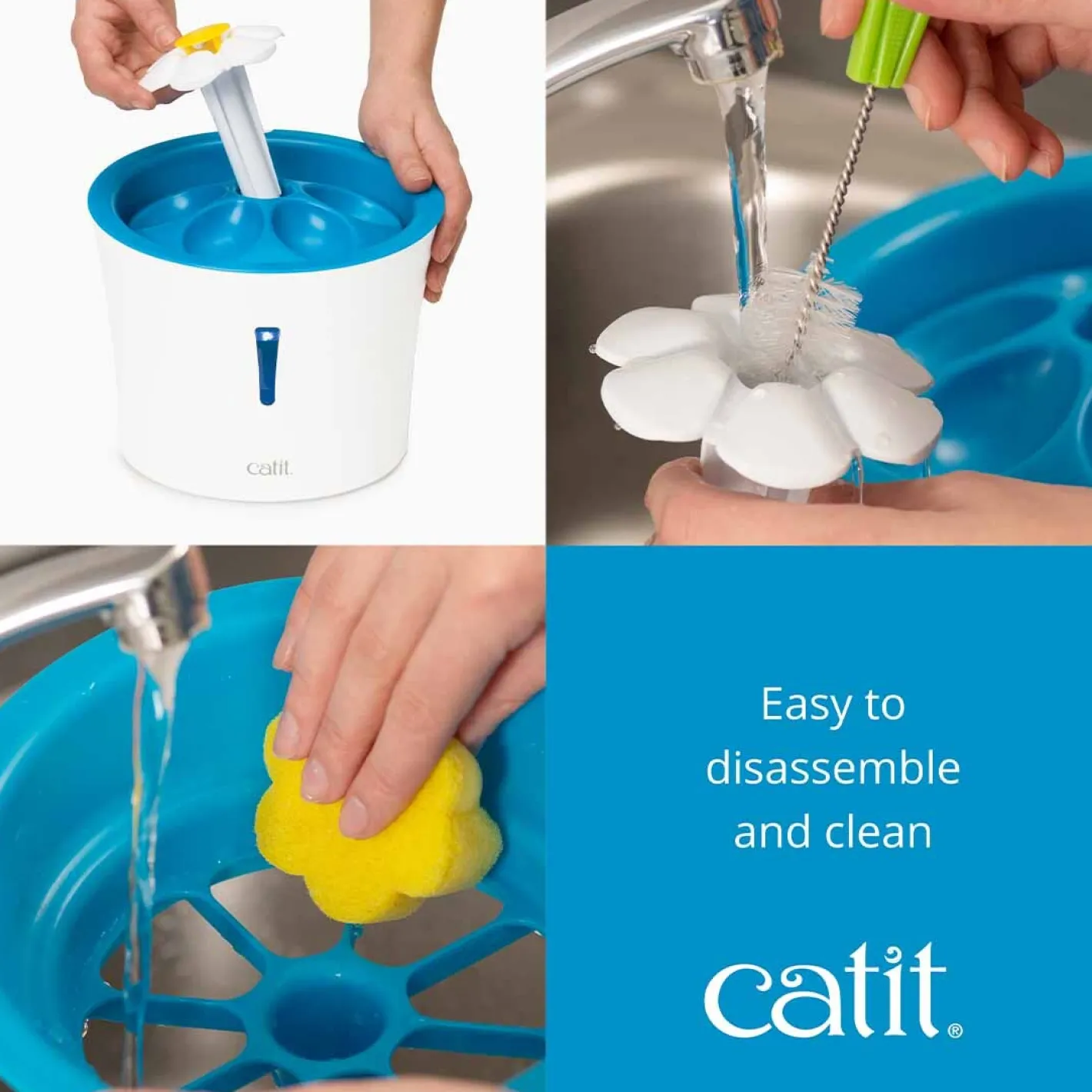 Catit 2.0 Blue LED Flower Water Fountain with Nightlight for Cats & Dogs - 3 litres Discount