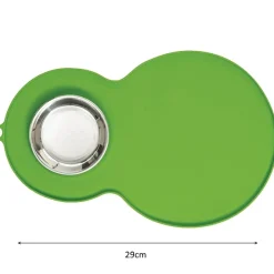 Catit Flower Fountain Placemat with Stanless Steel Bowl - Green Clearance