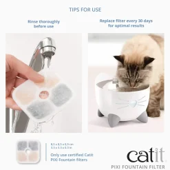 Catit Pixi Fountain with Refill Alert for Cats & Dogs - 2.5 Litres - Stainless Steel Best