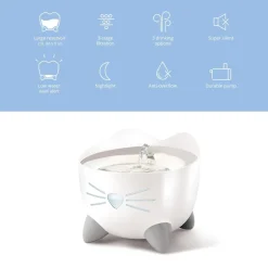 Catit Pixi Fountain with Refill Alert for Cats & Dogs - 2.5 Litres - Stainless Steel Best