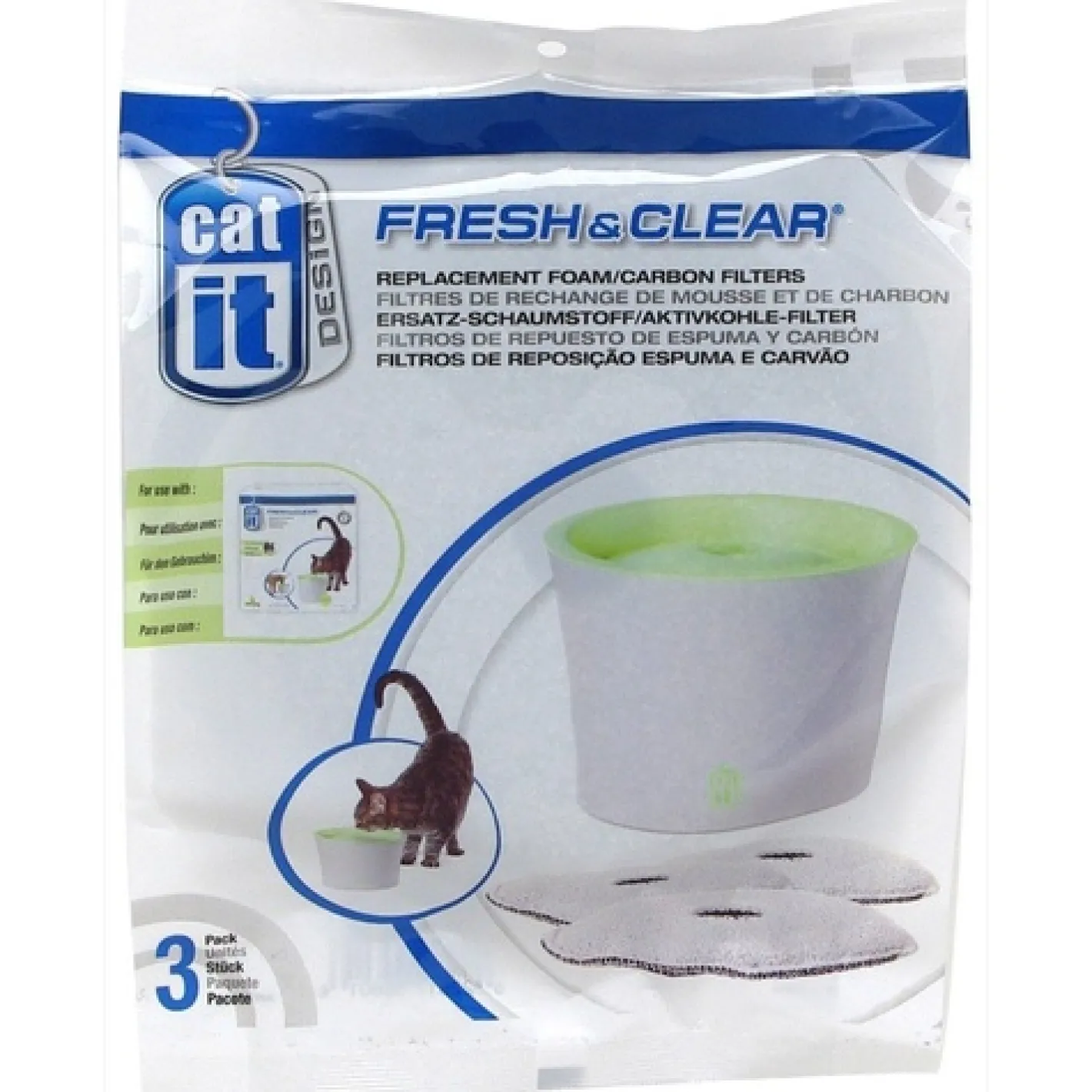 Catit Replacement Filters for 3 Litre Fresh & Clear Fountain Outlet