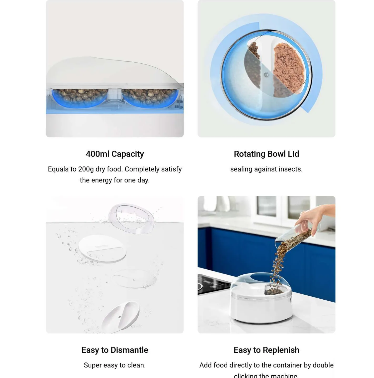 Petkit CATLINK RFID Smart Feeder – Automatic Meal Dispenser for Cats & Small Dogs Hot
