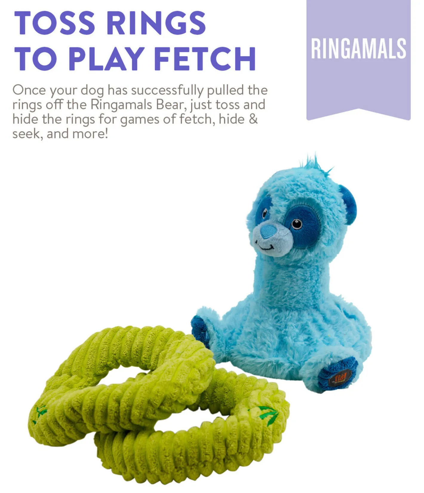 Charming Pet Ringamals Plush Puzzle Dog Toy - Panda Online