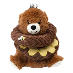 Charming Pet Ringamals Plush Puzzle Dog Toy - Honey Bear Outlet